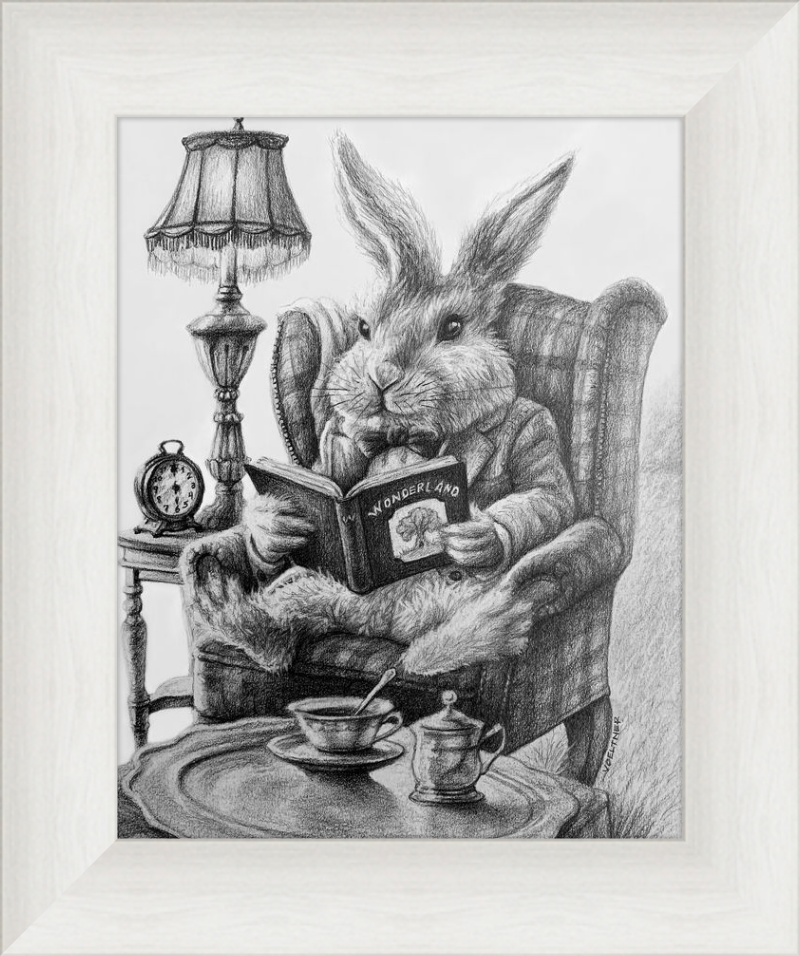 The White Rabbit (Drawing) Art Print