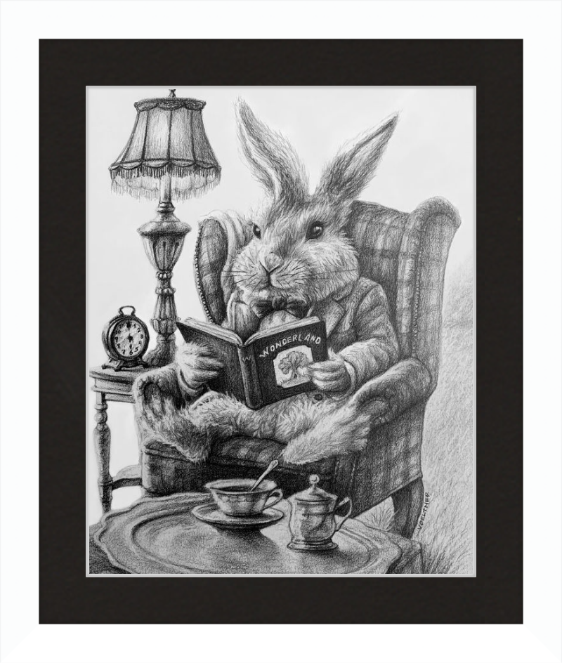 The White Rabbit (Drawing) Art Print