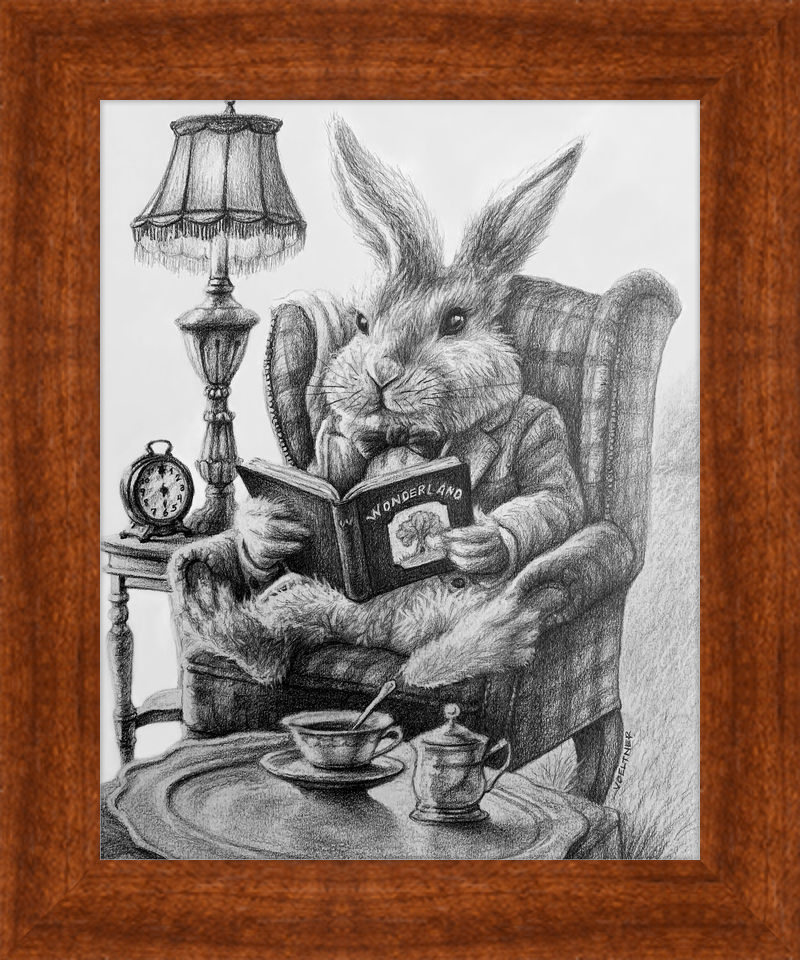 The White Rabbit (Drawing) Art Print