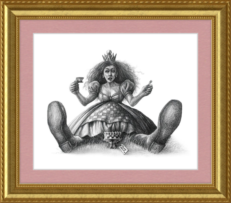 The Red Queen (Drawing) Art Print