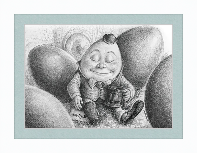 Humpty Dumpty (Drawing) Art Print