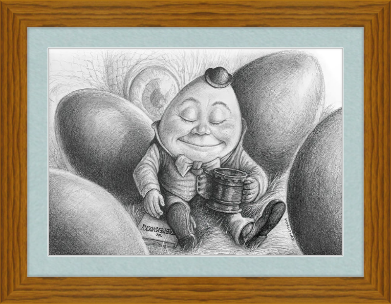 Humpty Dumpty (Drawing) Art Print