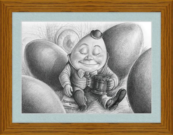 Humpty Dumpty (Drawing) Art Print