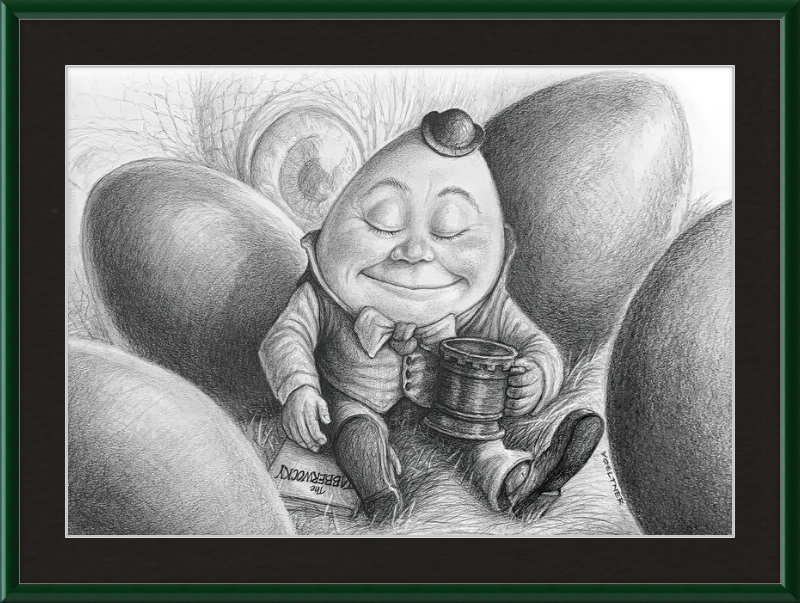 Humpty Dumpty (Drawing) Art Print