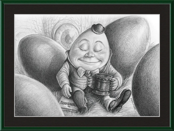 Humpty Dumpty (Drawing) Art Print