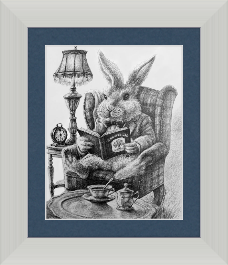 The White Rabbit (Drawing) Art Print