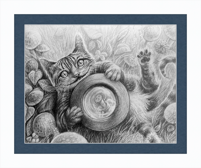 The Cheshire Cat (Drawing) Art Print