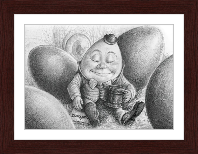 Humpty Dumpty (Drawing) Art Print