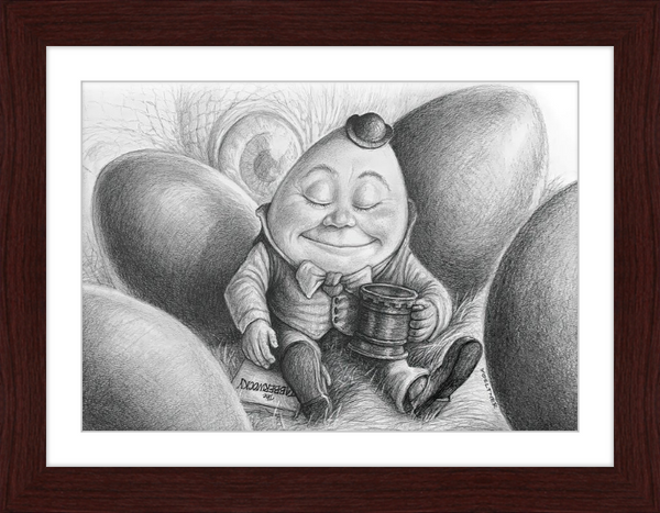 Humpty Dumpty (Drawing) Art Print