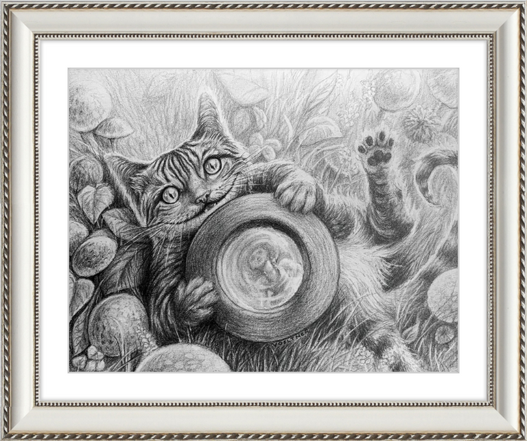 The Cheshire Cat (Drawing) Art Print