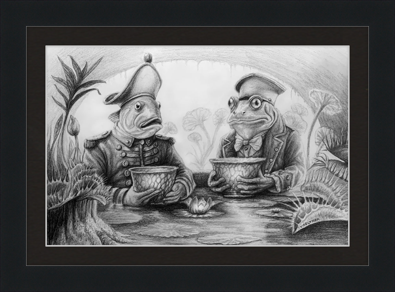 The Footmen (Drawing) Art Print