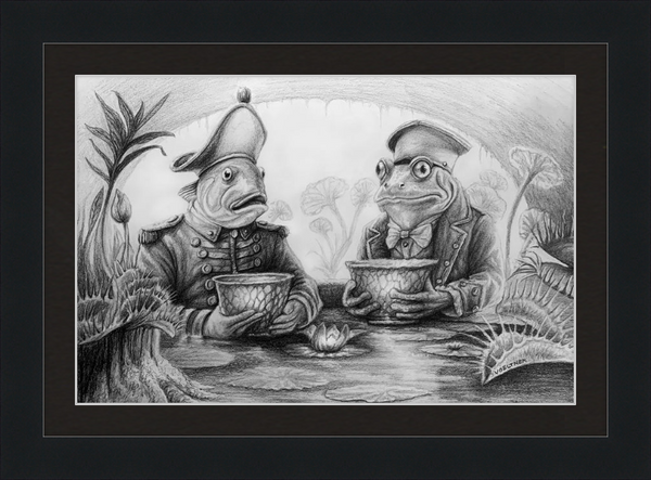 The Footmen (Drawing) Art Print