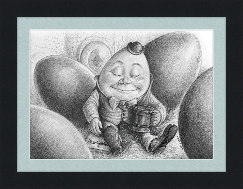 Humpty Dumpty (Drawing) Art Print
