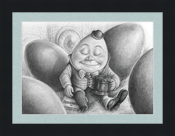 Humpty Dumpty (Drawing) Art Print