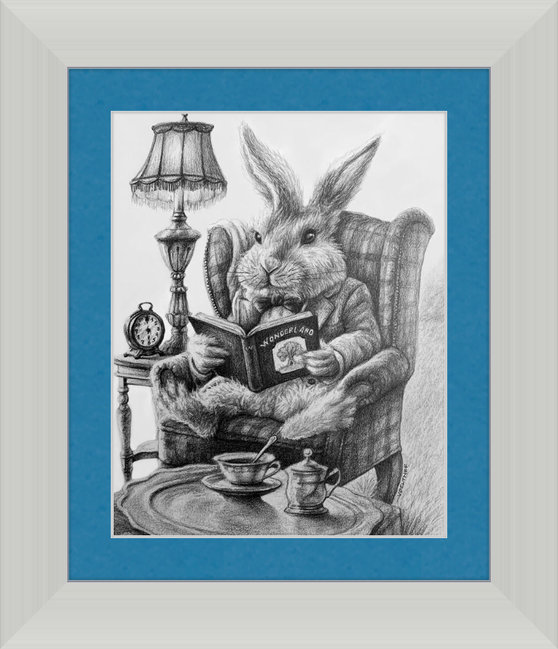The White Rabbit (Drawing) Art Print