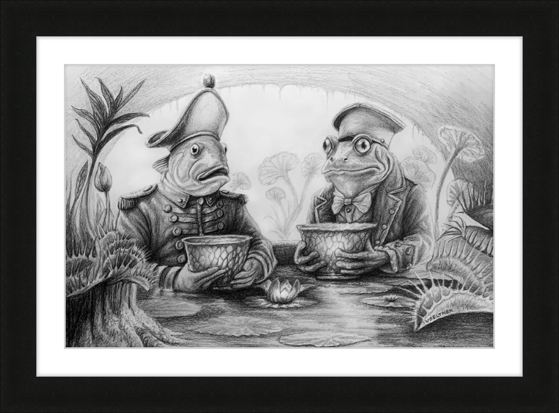 The Footmen (Drawing) Art Print