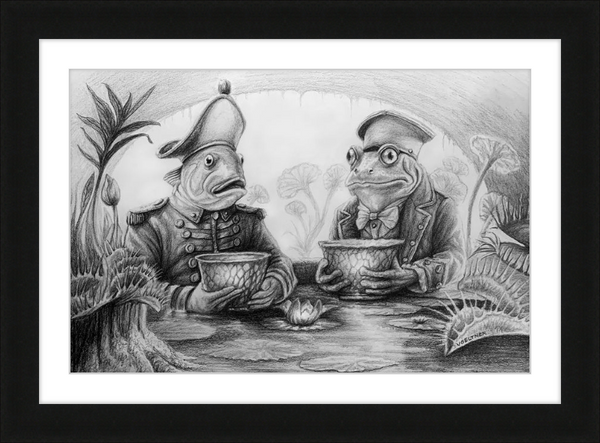 The Footmen (Drawing) Art Print