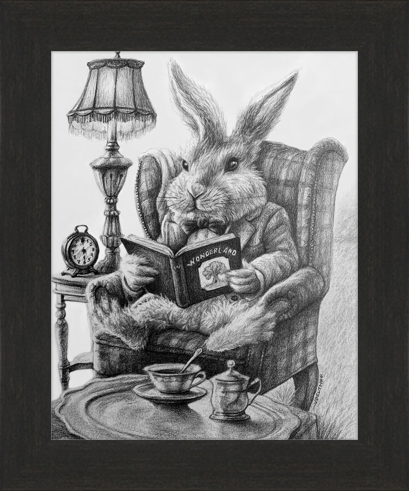 The White Rabbit (Drawing) Art Print