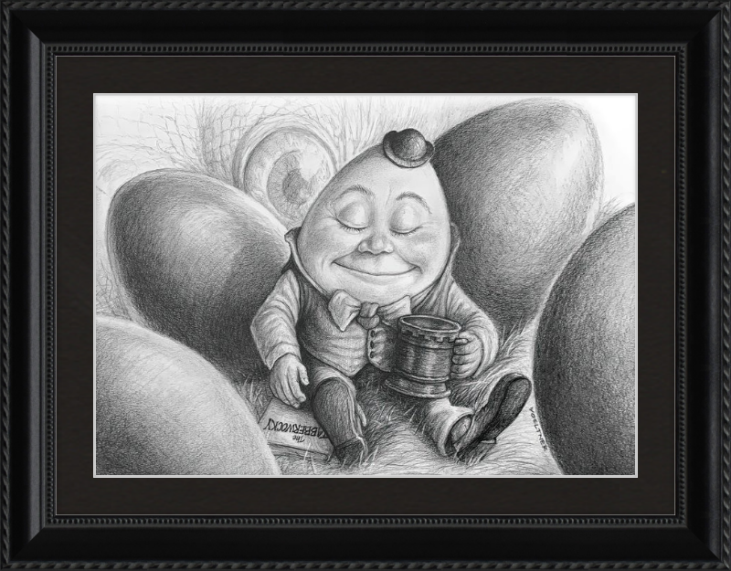 Humpty Dumpty (Drawing) Art Print