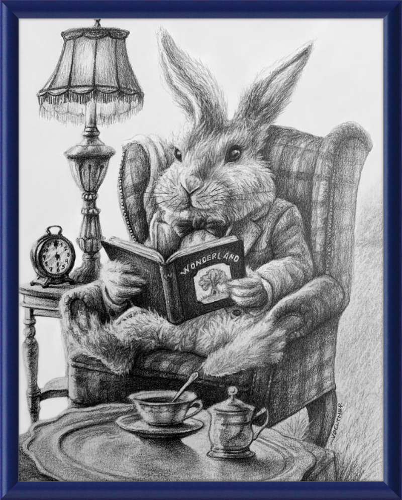The White Rabbit (Drawing) Art Print