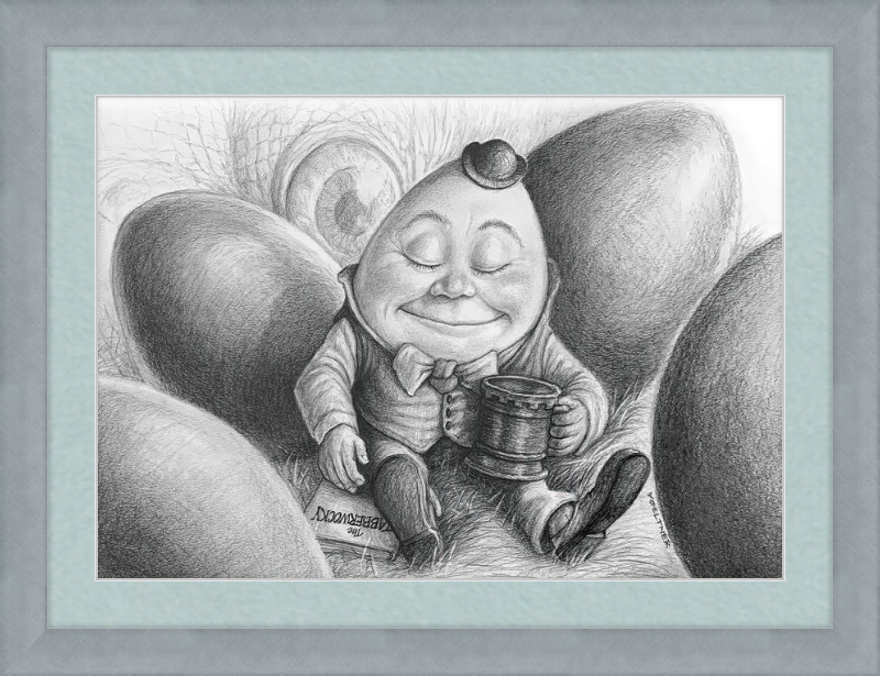 Humpty Dumpty (Drawing) Art Print