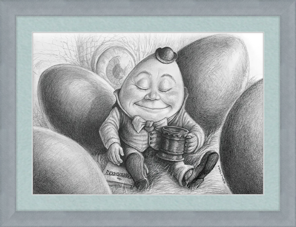 Humpty Dumpty (Drawing) Art Print
