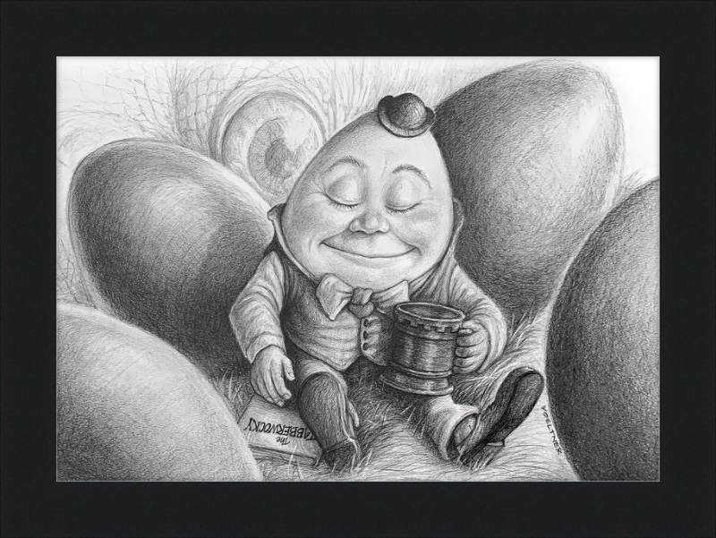 Humpty Dumpty (Drawing) Art Print