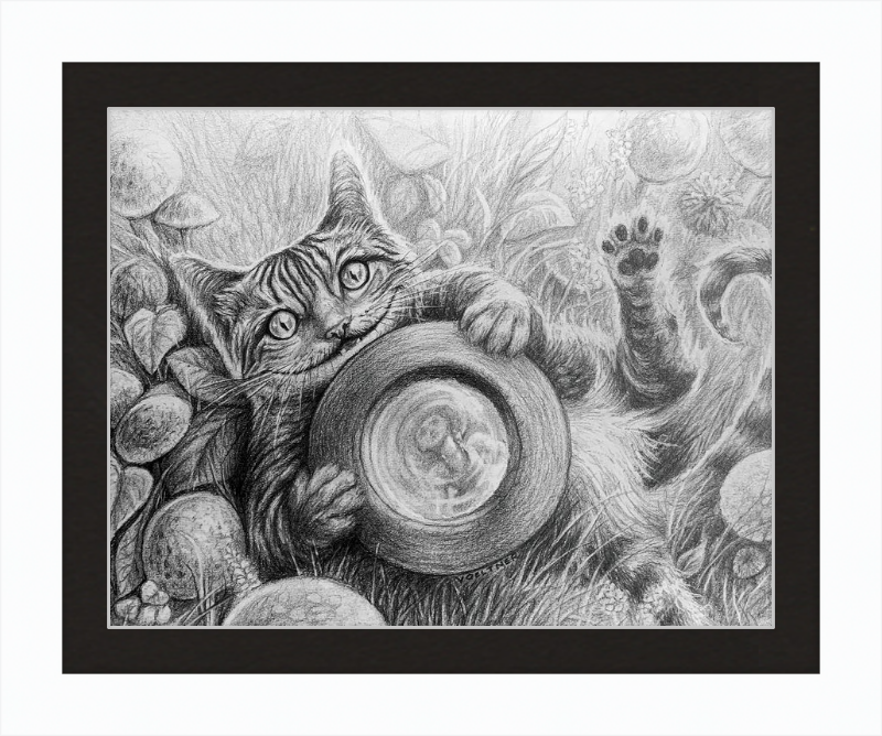 The Cheshire Cat (Drawing) Art Print