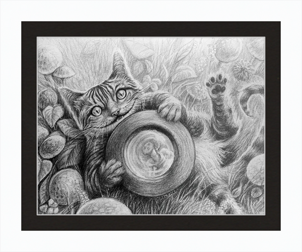 The Cheshire Cat (Drawing) Art Print