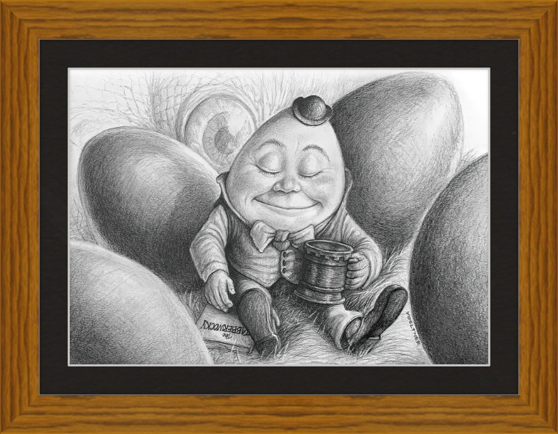 Humpty Dumpty (Drawing) Art Print