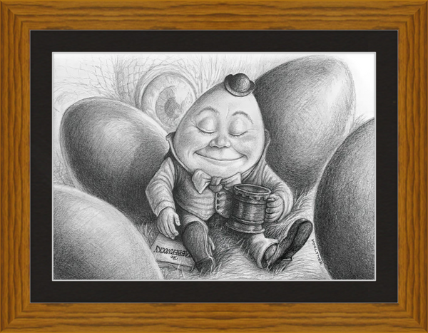 Humpty Dumpty (Drawing) Art Print
