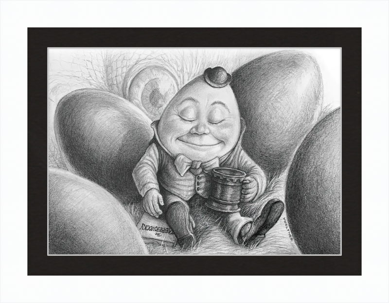 Humpty Dumpty (Drawing) Art Print