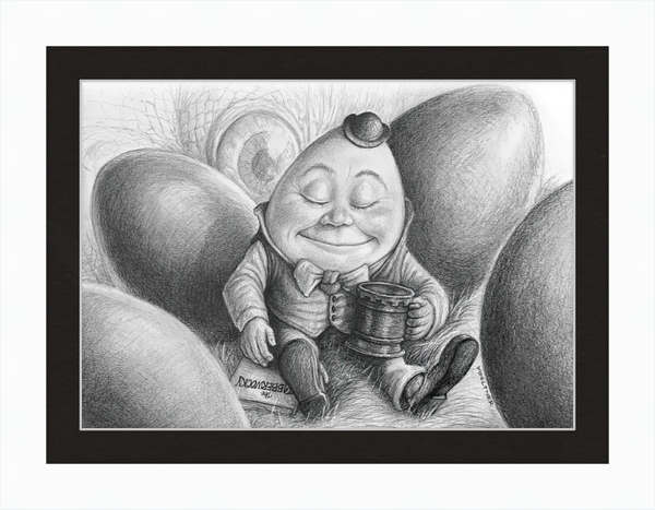 Humpty Dumpty (Drawing) Art Print