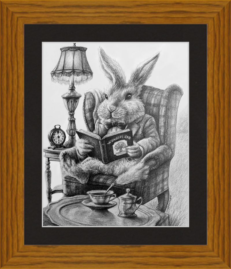 The White Rabbit (Drawing) Art Print
