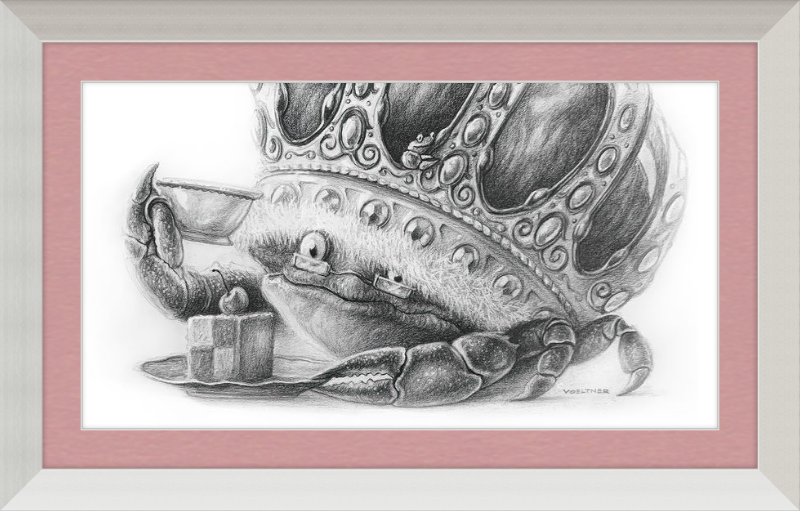 The Old Crab (Drawing) Art Print