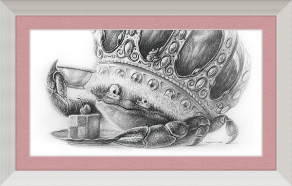 The Old Crab (Drawing) Art Print
