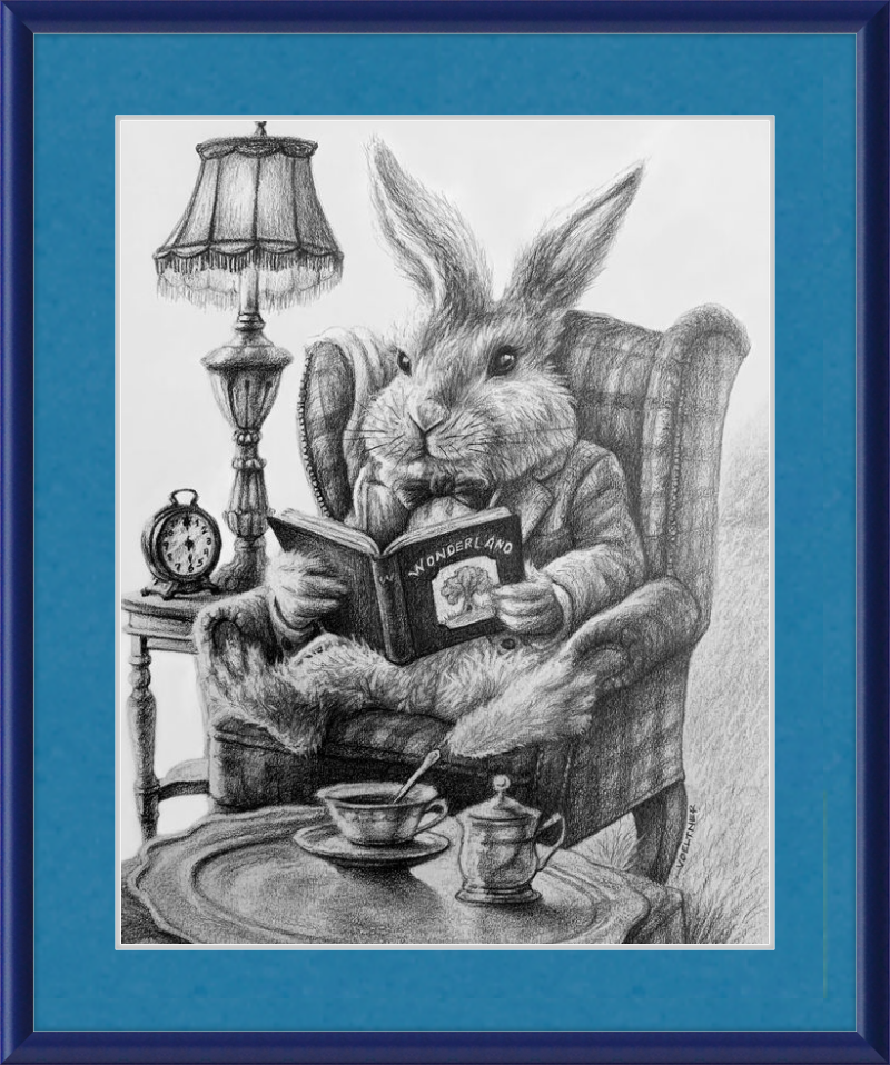 The White Rabbit (Drawing) Art Print