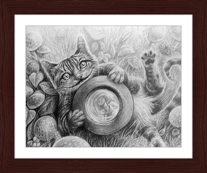 The Cheshire Cat (Drawing) Art Print