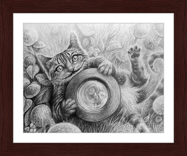The Cheshire Cat (Drawing) Art Print