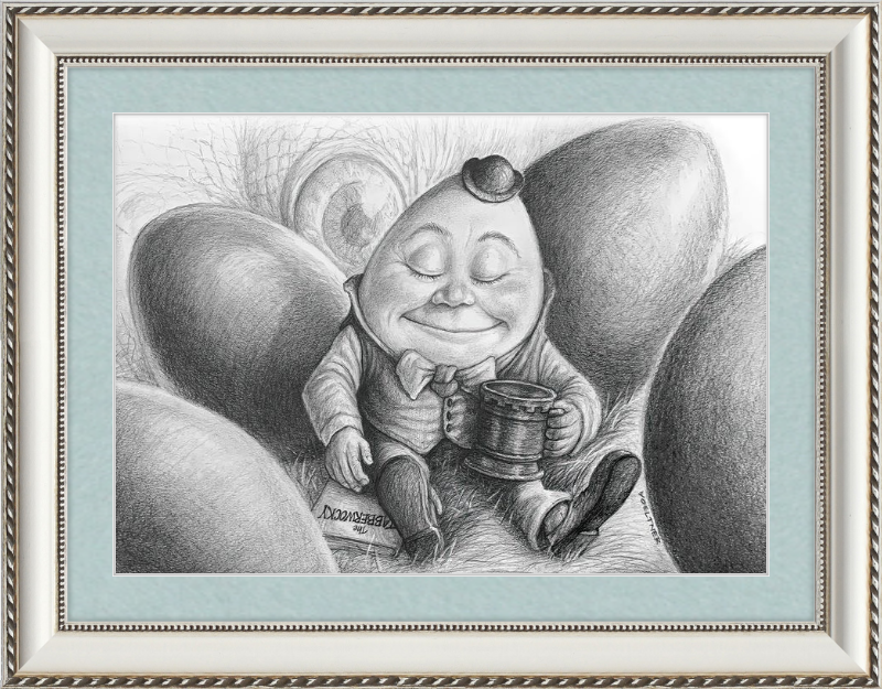 Humpty Dumpty (Drawing) Art Print