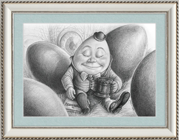 Humpty Dumpty (Drawing) Art Print