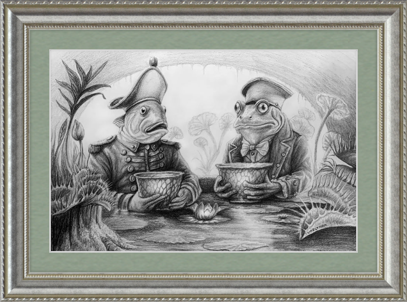 The Footmen (Drawing) Art Print