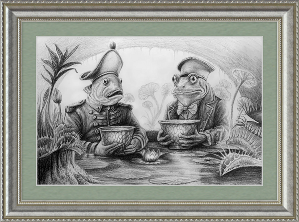 The Footmen (Drawing) Art Print