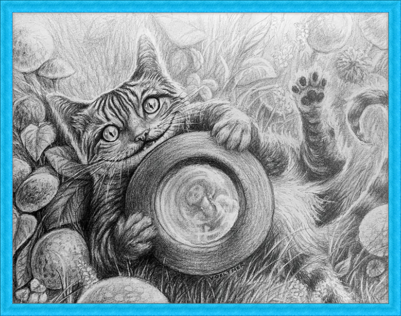 The Cheshire Cat (Drawing) Art Print