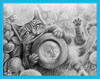 The Cheshire Cat (Drawing) Art Print