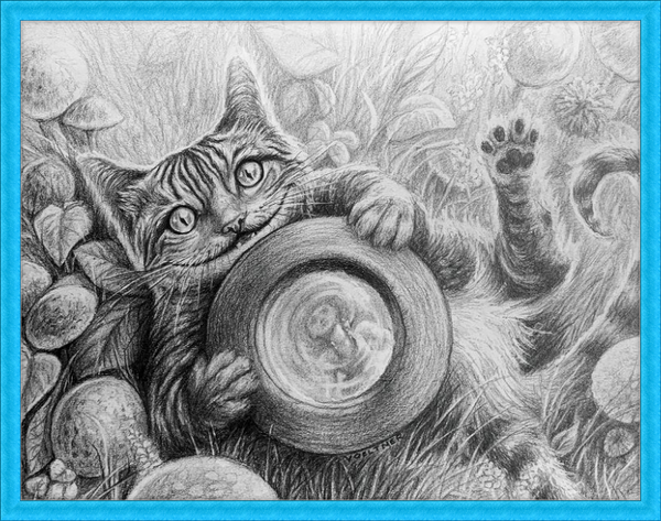 The Cheshire Cat (Drawing) Art Print