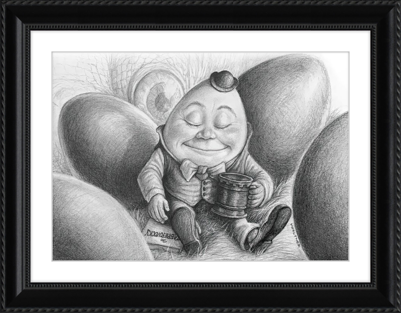 Humpty Dumpty (Drawing) Art Print