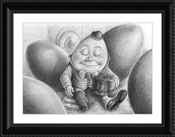 Humpty Dumpty (Drawing) Art Print