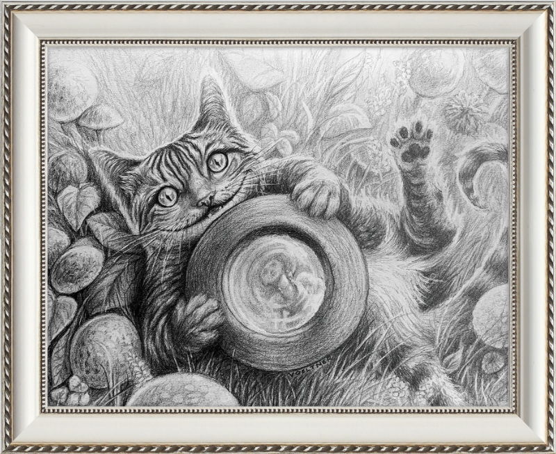 The Cheshire Cat (Drawing) Art Print