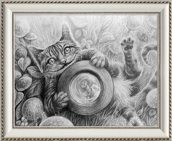 The Cheshire Cat (Drawing) Art Print